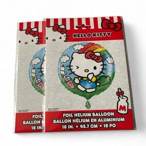Hello Kitty 18 inch Foil Helium Balloons Brand New Kawaii Adorable Rainbow Party